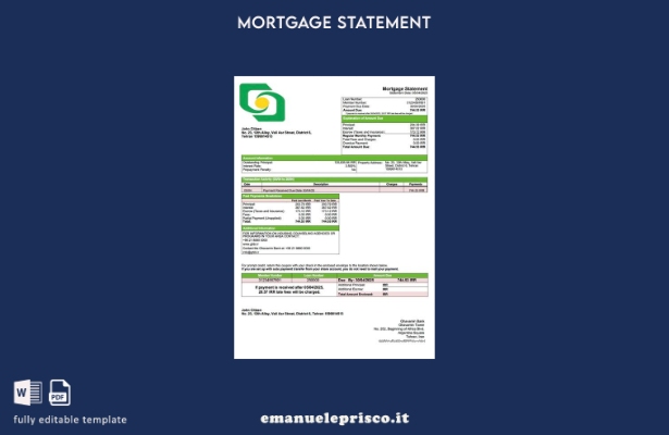 stile verificato Modello di estratto conto ipotecario Iran Ghavamin Bank Modello